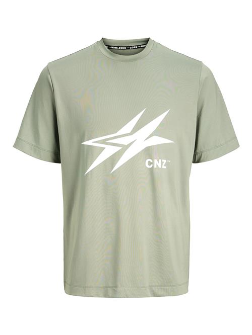 JACK & JONES Bluser & t-shirts 'JCOCNZAMSTERDAM'  grå / hvid