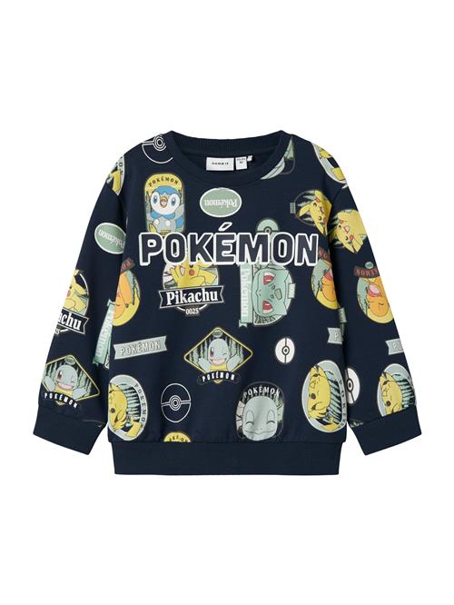NAME IT Sweatshirt 'NMMJazy Pokemon'  mørkeblå / gul / pastelgrøn / hvid