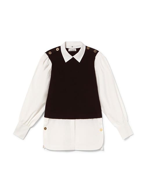 Lola Casademunt Bluse  brun / hvid