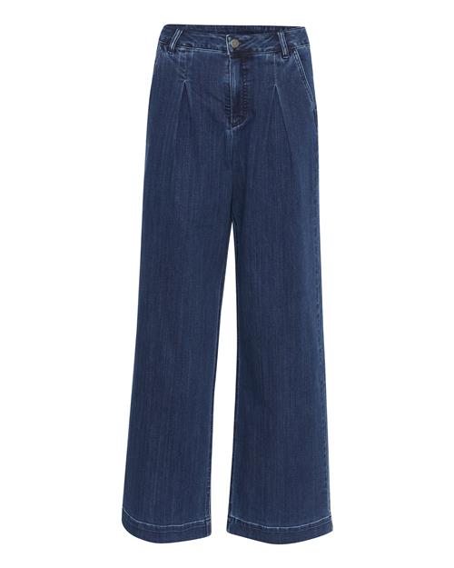 Kaffe Jeans med lægfolder 'Lea'  blue denim