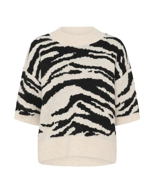 Kaffe Pullover 'KASandra'  sort / uldhvid