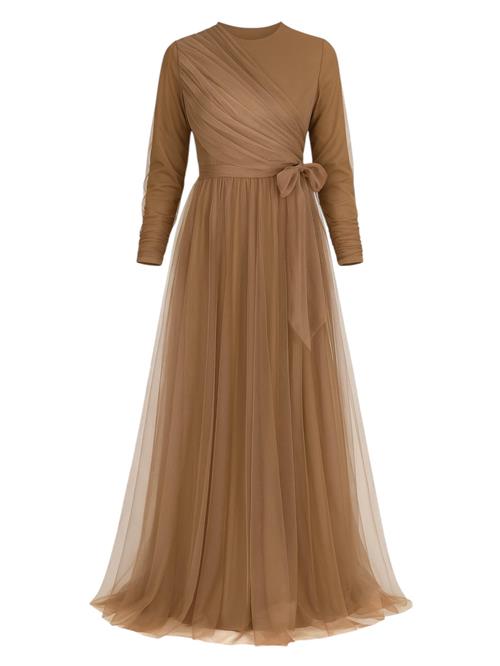 fashionshowcase Festkjole 'INCI'  lysebrun