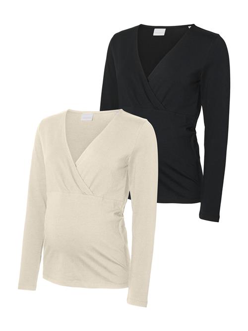 MAMALICIOUS Shirts 'MLKERRIE'  ecru / sort