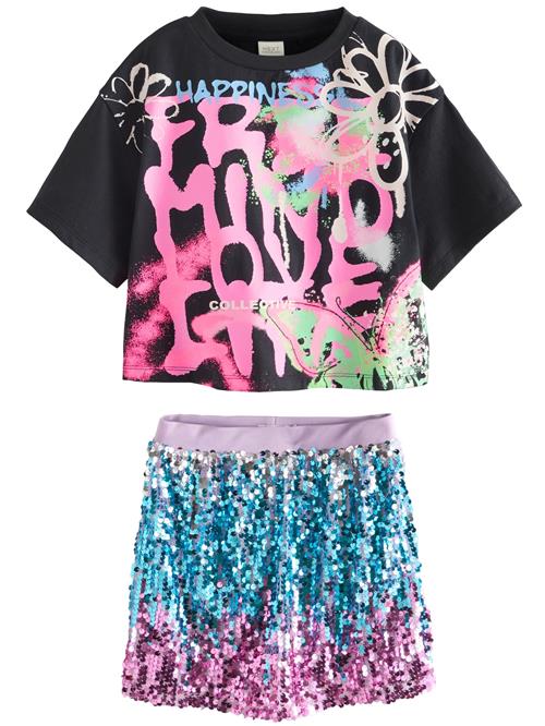 Next Sæt  azur / lysegrøn / pink / sort