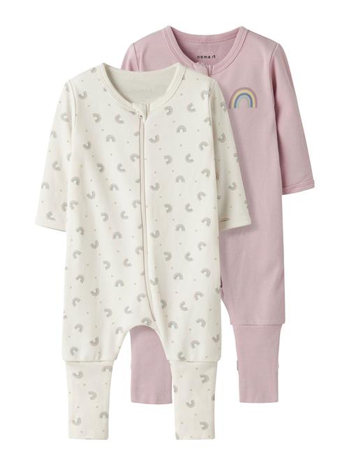 NAME IT Nattøj  blå / gammelrosa / uldhvid