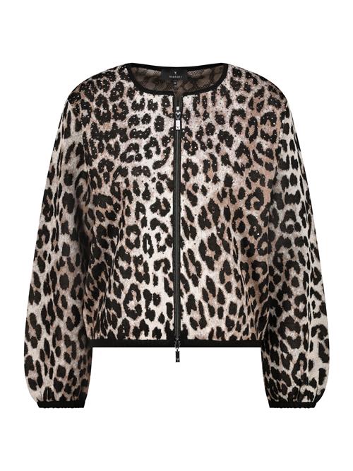 monari Cardigan  mørkebeige / brokade / sort / offwhite