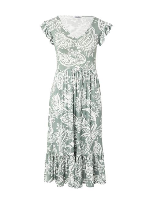 ZABAIONE Kjole 'Gl44adys'  pastelgrøn / hvid