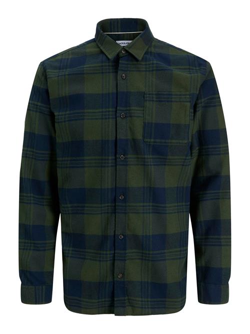 JACK & JONES Skjorte 'JJJames'  navy / mørkegrøn