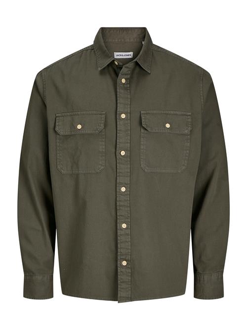 JACK & JONES Skjorte 'JJETRAVIS'  oliven