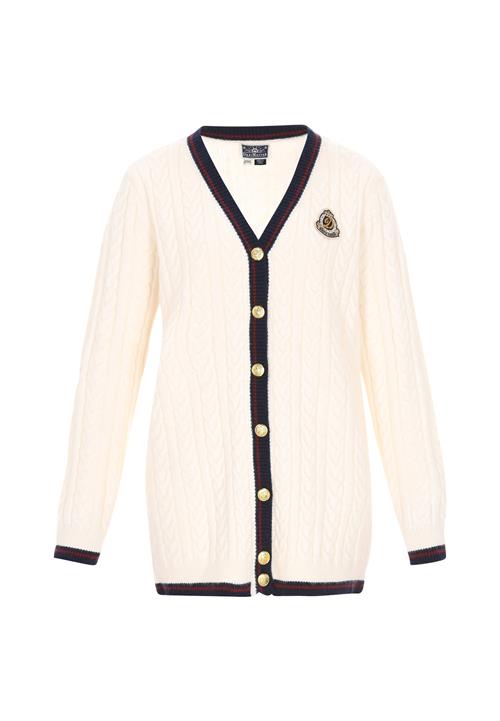 DreiMaster Maritim Cardigan  sort / offwhite