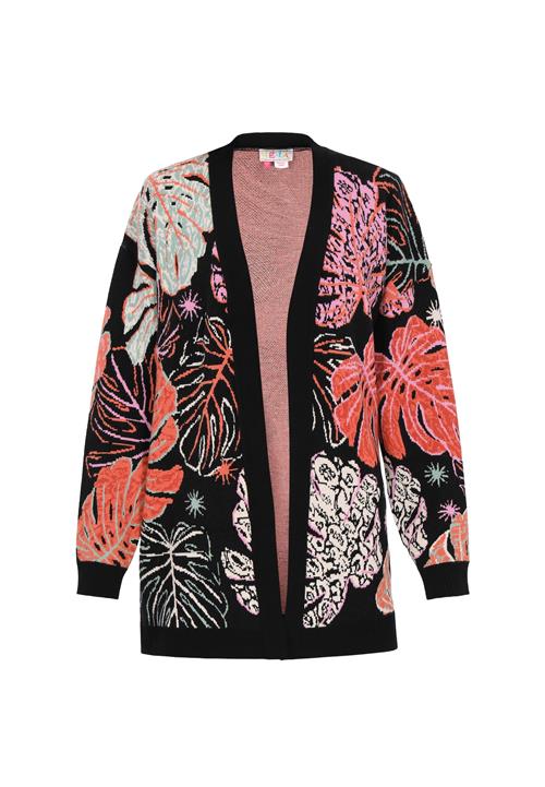 IZIA Cardigan  koral / pink / sort