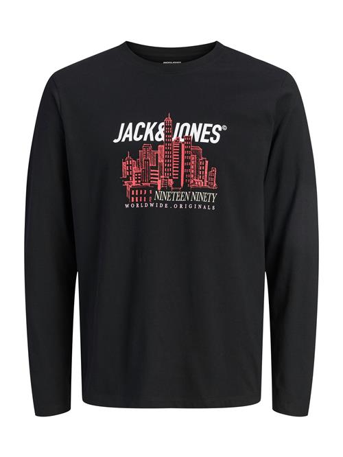 JACK & JONES Bluser & t-shirts 'JORYORK'  rød / sort / hvid