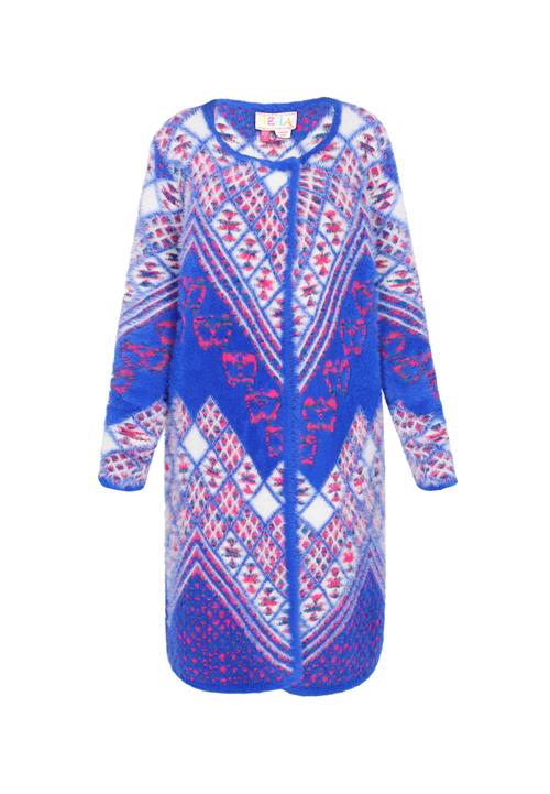 IZIA Cardigan  blå / rød / offwhite