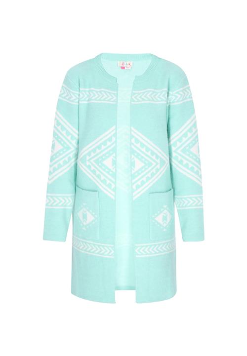 IZIA Cardigan  aqua / hvid
