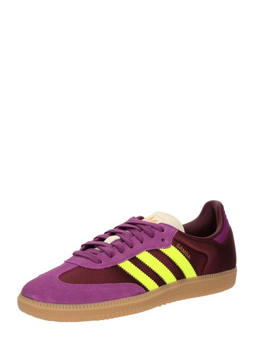 ADIDAS ORIGINALS Sneaker low 'SAMBA'  gul / lilla / burgunder / hvid