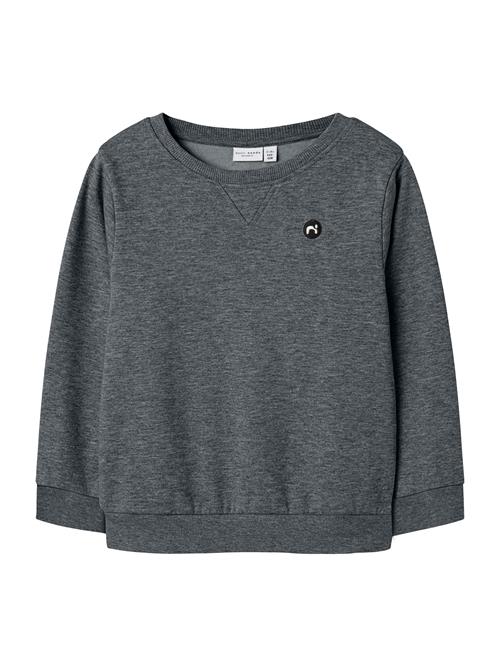 NAME IT Sweatshirt 'NKMVimo'  mørkegrå / sort / hvid