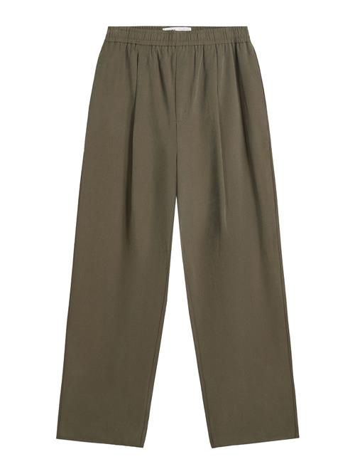 Bershka Bukser med lægfolder  grøn