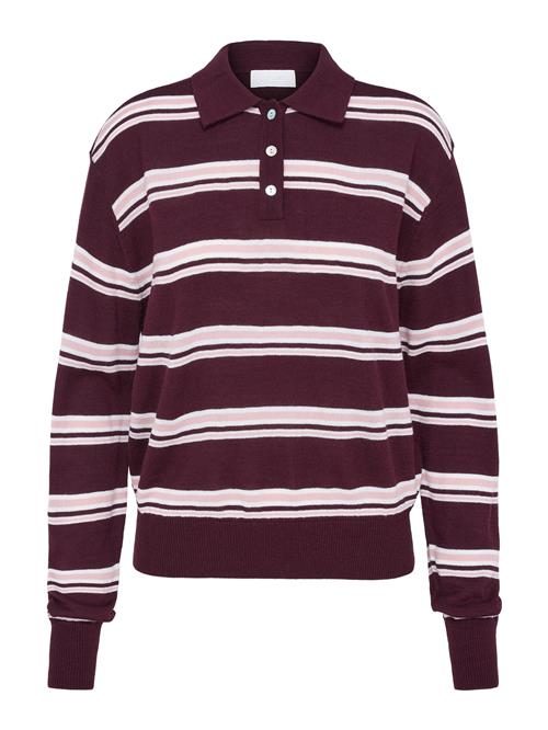 LeGer by Lena Gercke Pullover 'Lilith'  aubergine / lyserød / hvid