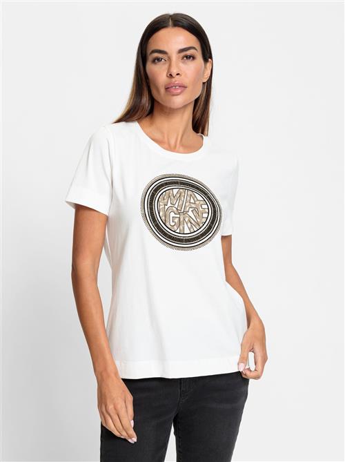 heine Shirts  camel / mørkebrun / hvid