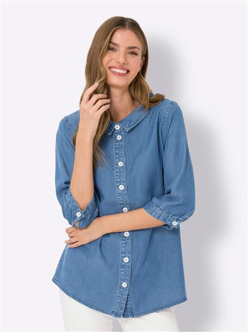 heine Bluse  blue denim