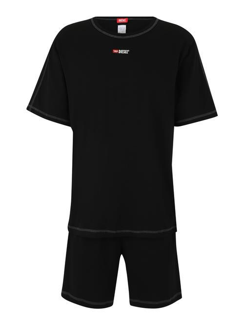 DIESEL Pyjamas kort 'Adam-D-Core'  rød / sort / hvid