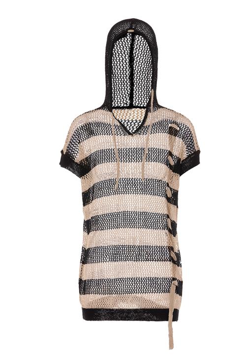 SANIKA Pullover  beige / sort