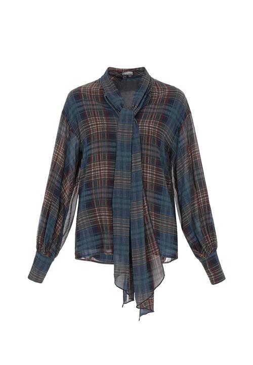 DreiMaster Vintage Bluse  marin / mørkeblå / grå / rød