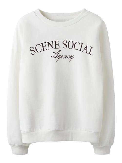 LMTD Sweatshirt  mørkebrun / hvid