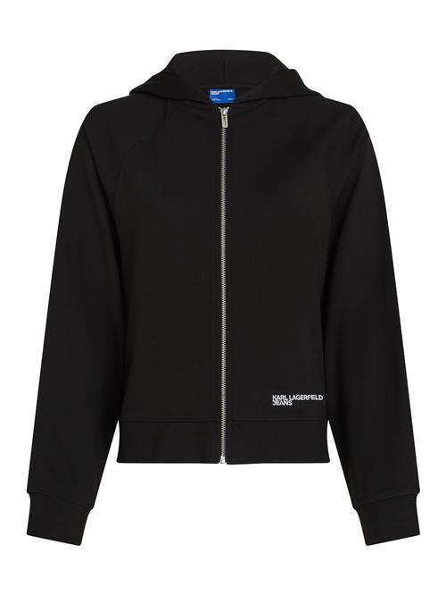 KARL LAGERFELD JEANS Sweatjakke 'Milano'  sort / hvid