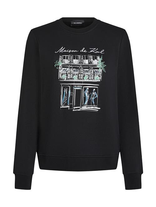 Karl Lagerfeld Sweatshirt 'PARIS SKETCH STORE'  lyseblå / lysegrøn / sort / hvid
