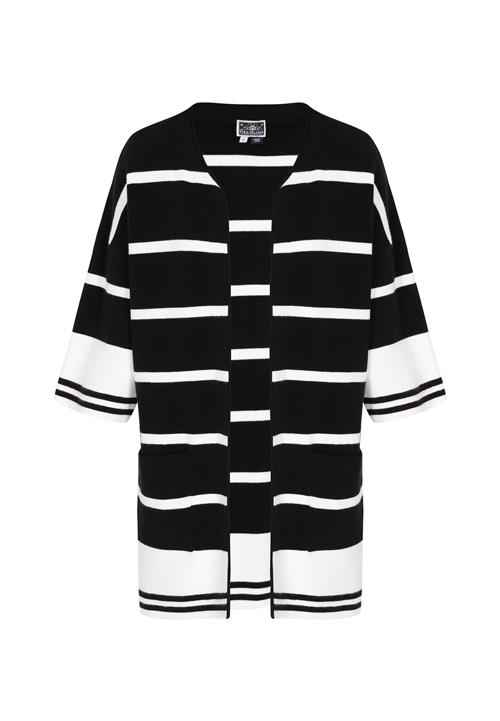 DreiMaster Maritim Cardigan  sort / hvid