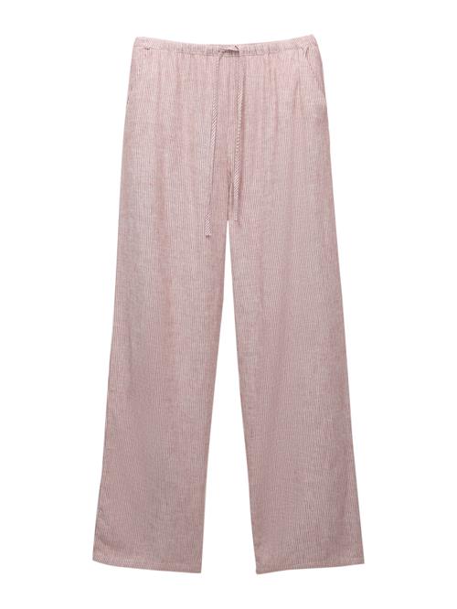 Pull&Bear Bukser  burgunder / hvid