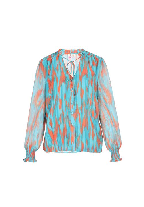 IZIA Bluse  blå / orange
