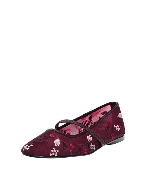 Pull&Bear Ballerinasko med rem  lyserød / grenadine / burgunder