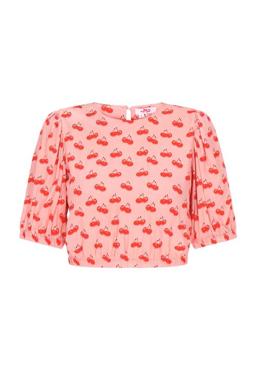 swirly Bluse  fersken / blodrød