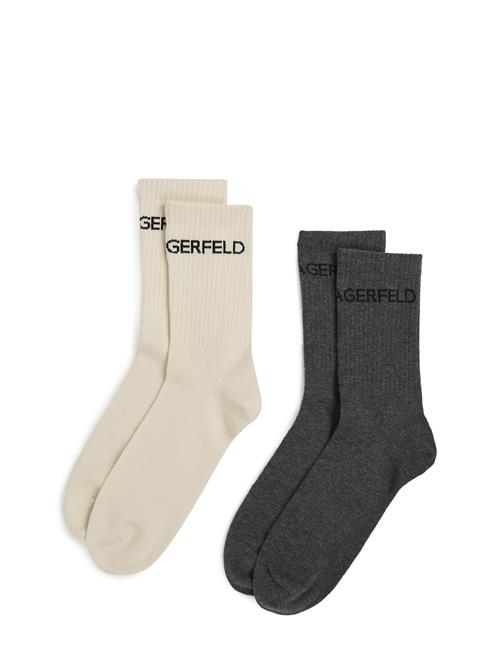 Karl Lagerfeld Sokker  beige / antracit / sort