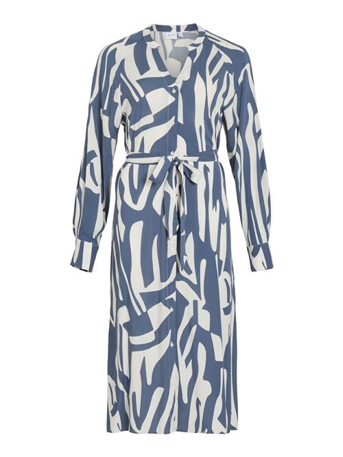 VILA Blusekjole 'VILUPA'  dueblå / hvid