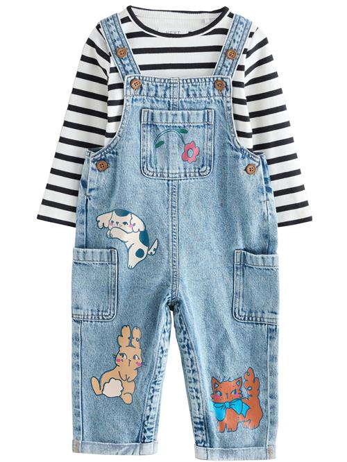 Next Sæt  blue denim / brun / sort / hvid