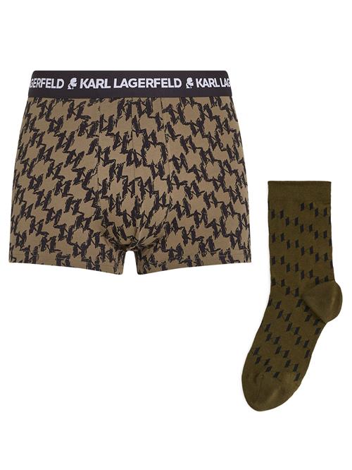 Karl Lagerfeld Boksershorts  oliven / sort / hvid