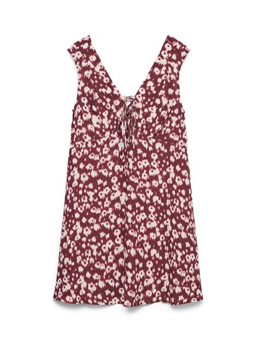 VERO MODA Sommerkjole 'VMSommer'  vinrød / hvid