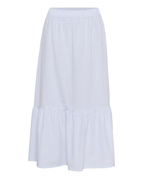 SAINT TROPEZ Nederdel 'Elmiko'  lyseblå / hvid