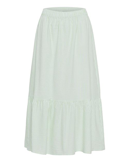 SAINT TROPEZ Nederdel 'Elmiko'  pastelgrøn / hvid