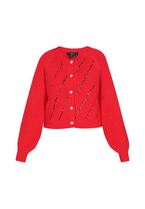 faina Cardigan  rød / sølv