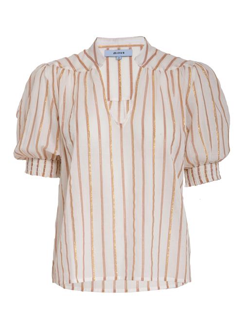 minus Bluse 'Aleka'  guld / hvid