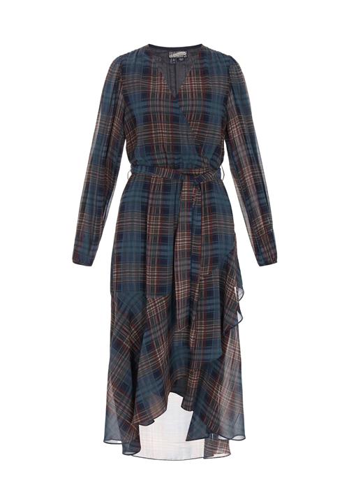 DreiMaster Vintage Kjole  blå / mørkebrun / grå / mørkegrå