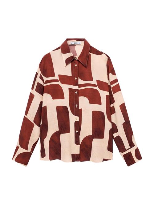 MANGO Bluse 'PARISI'  beige / brun