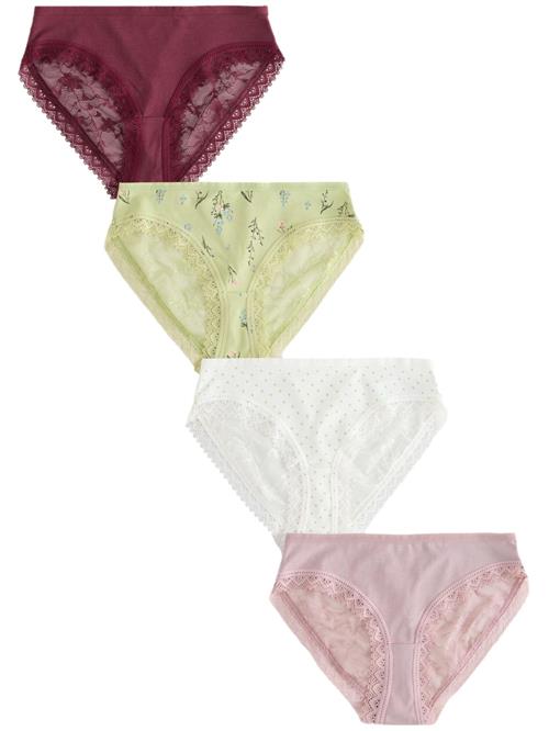 Next Slip  mint / pudder / bordeaux / hvid