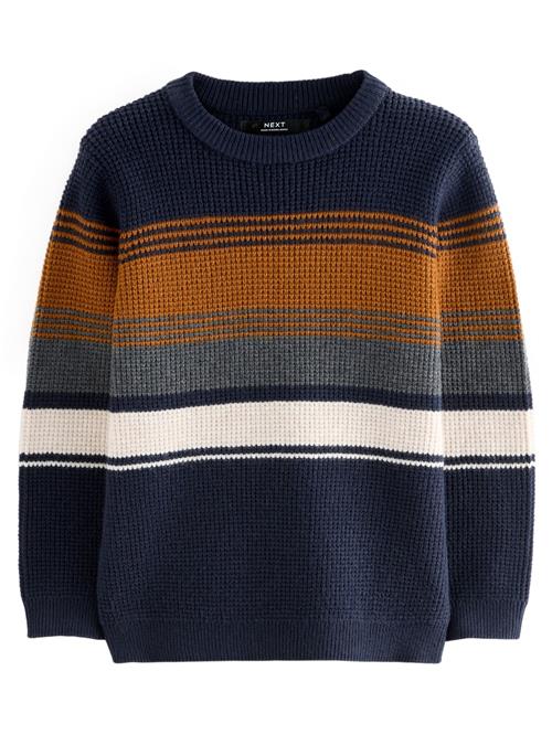 Next Pullover  navy / cognac / grå / naturhvid