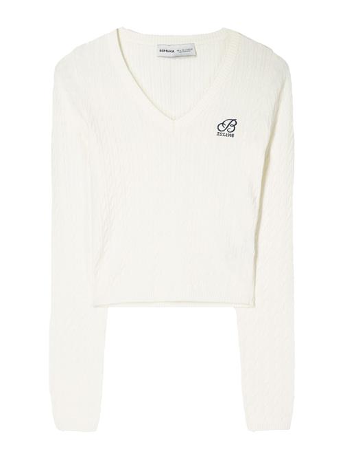 Bershka Pullover  ecru / navy
