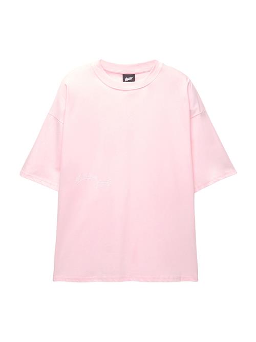 Pull&Bear Bluser & t-shirts 'STWD OFF THE RADAR'  mørkelilla / lyserød / hvid